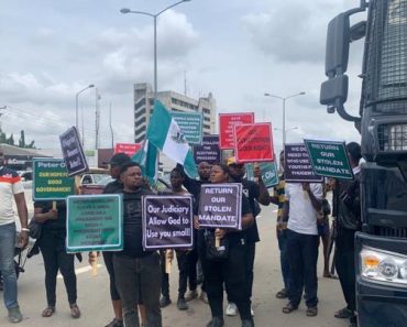 Obedients in Rivers Stage Protest Over Outcome of Presidential Election (Photo)