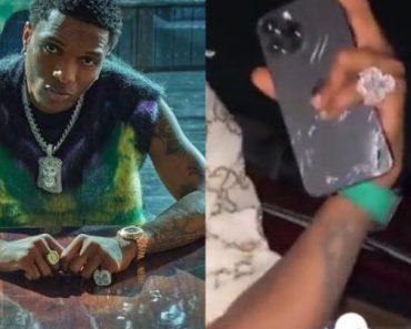 Wizkid stingy o! reaction as twitter users mocks Wizkid for using cracked iPhone