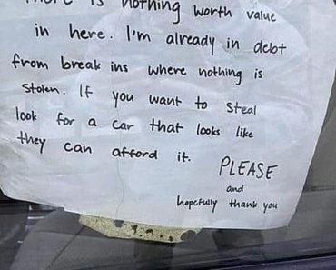 Read the very honest note a woman left on her car to potential thieves that has angered hundreds of Australians