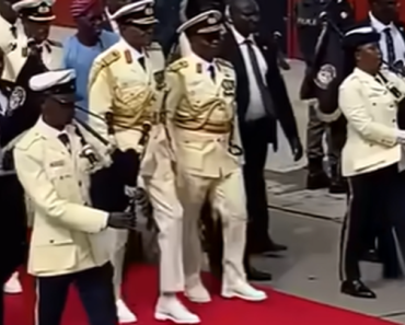 Breaking: President Buhari steps out in ceremonial Air Force attire (video)