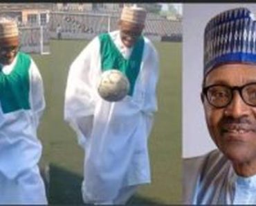EXCLUSIVE: President Buhari causes stir online as he shows off amazing football skills