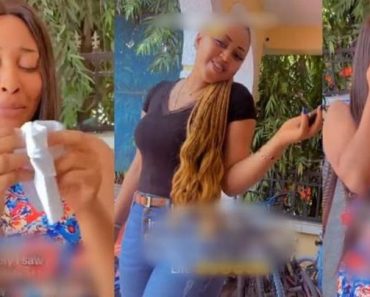 Why “I almost had a heart attack” – Nigerian lady breaks into tears after seeing Regina Daniels for the first time (video)