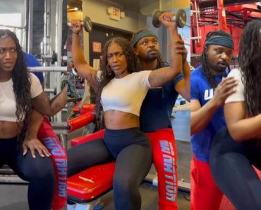 How “My man has been enjoying” Nigerians reacts as they spot a Gym Instructor deploying his service to his female clients in a strange position