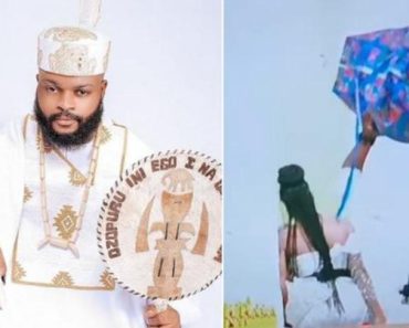 JUST IN: “He don start” – Reactions as Whitemoney is spotted carrying ‘Ghana Must Go’ bag on his head -VIDEO