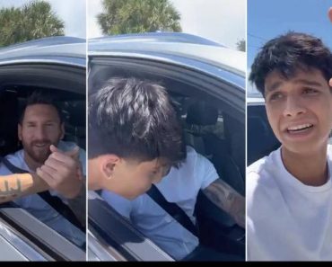 BREAKING: A fan asked Lionel Messi for a kiss while he was driving in America, he did it