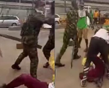 JUST IN: Nigerian Soldiers Storm Lagos Road, Beat Up LASTMA Officials Accused of Assaulting a Soldier (Video)