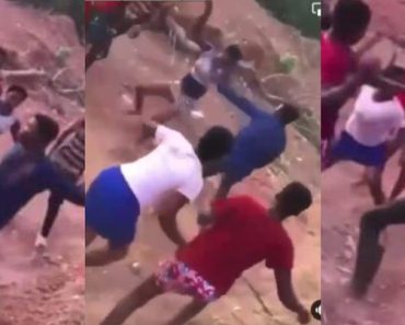 BREAKING: 4 Girls mercilessly beat a guy after realizing he was dating them at the same time – Watch Video