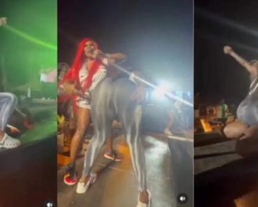JUST IN: Popular Nigerian singer, Niniola spotted ‘doing it’ with a Ghanaian girl on stage – Watch Video