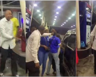 BREAKING: Customer Cries Out In Pains After Fuel Attendant Mistakenly Filled His Tank (VIDEO)