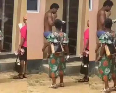 Drama as Man puffs on his smoke as Jehovah Witness members preach to him (Video)