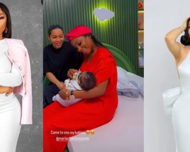 JUST IN: “God when” Mercy Eke makes heartfelt prayers as she visits Maria and her baby