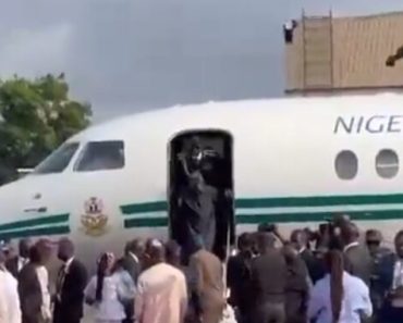 BREAKING: TINUBU receives tumultuous welcome on arrival in Lagos