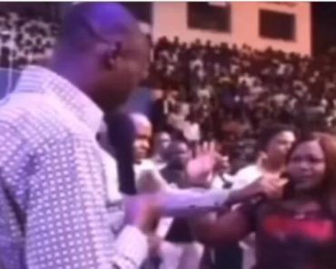 Evangelist ‘performs miracle’ in church by giving woman instant flat tummy (Video)