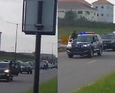 BREAKING: Over 100 escorts – Nigerians react to President Bola Tinubu’s long convoy upon arrival from London