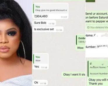 JUST IN: “A whole mummy of Lagos” – Bobrisky’s leaked chat with jeweller stirs reactions