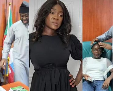 (Photos) How Mercy Johnson jealous as daughter, Purity gets special treatment at husband’s office