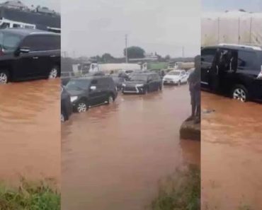 BREAKING: Governor’s convoy stuck in flood in his own state (Video)