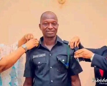 JUST IN: Governor Fintiri’s Wife Decorates Police Escort Promoted To ASP Rank
