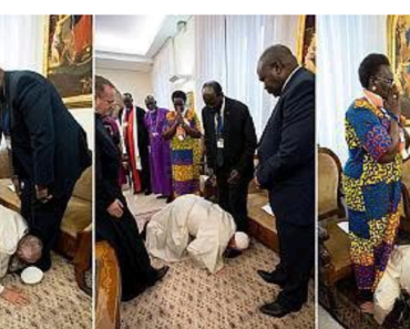 See The Only African President To Be Kissed On The Feet By Pope, Here Is Why