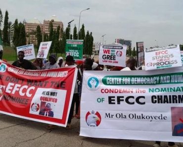 BREAKING NEWS: How Protest Rocks Abuja Over Appointment Of EFCC Chairman