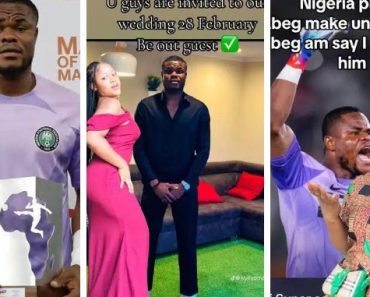 BREAKING: “Feb. 28, be our guest” – The reported ex-girlfriend of Super Eagles goalkeeper Nwabali, publicize wedding date